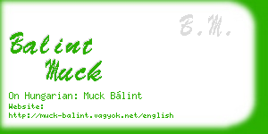 balint muck business card